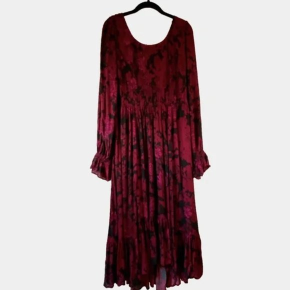 Anthropologie Let Me Be Sharlene Midi Floral Tiered Dress 4 - Picture 10 of 12